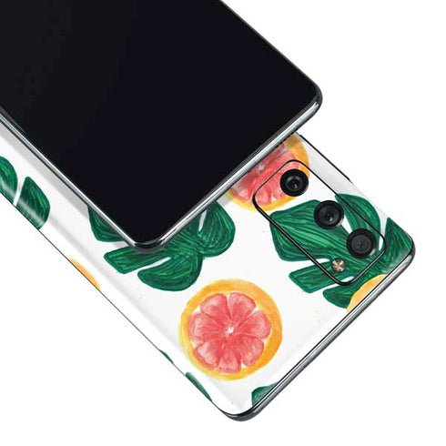 Bouffants and Broken Hearts Tropical Leaves and Citrus Galaxy S20 Fan Edition Skin